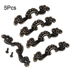 5X Vintage Flower Door Pull Handle Knob for Jewelry Box Cabinet Drawer