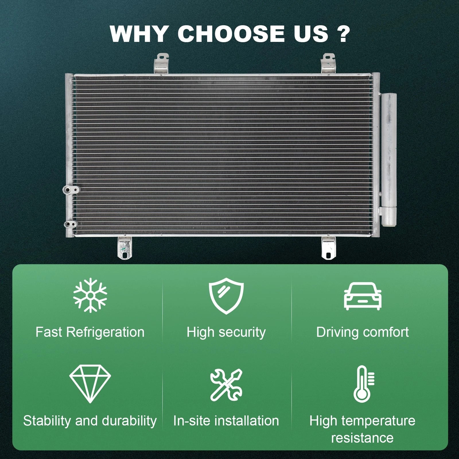 AC Condenser for Lexus ES350, Toyota Avalon, Camry (2005–2012)