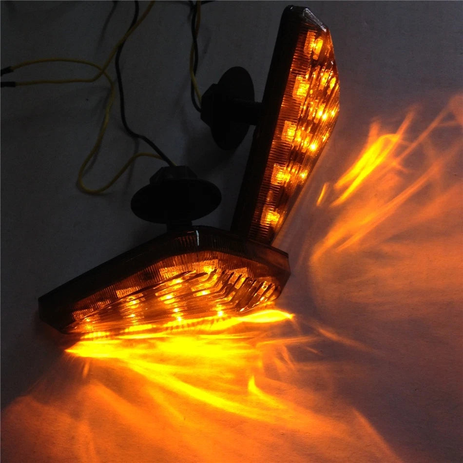 LED Flush Mount Turn Signal for Honda Suzuki Kawasaki Yamaha Motorcycle (Clear)