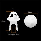 Hood Prop Rod Support Rivet Clips 14 x 11mm White 5 x for Honda