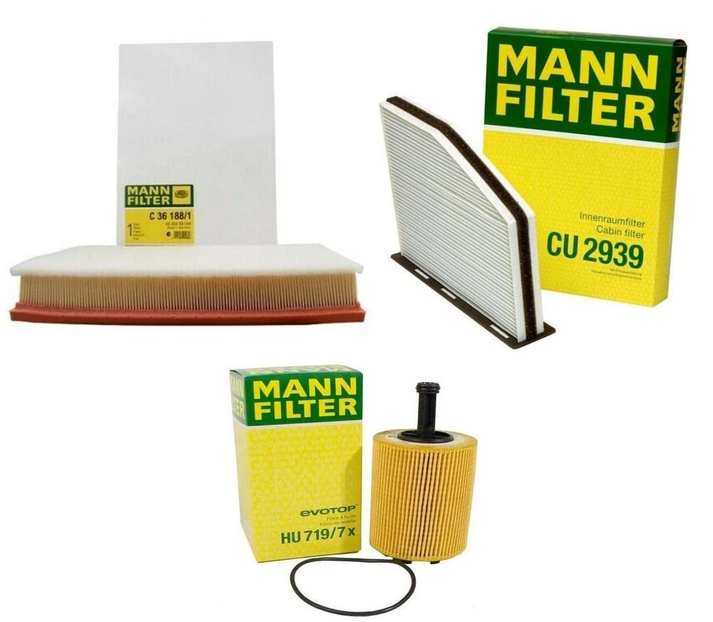 Mann Oil Air Cabin Filter Kit for VW Passat Audi A3 Quattro (Cold Climate)