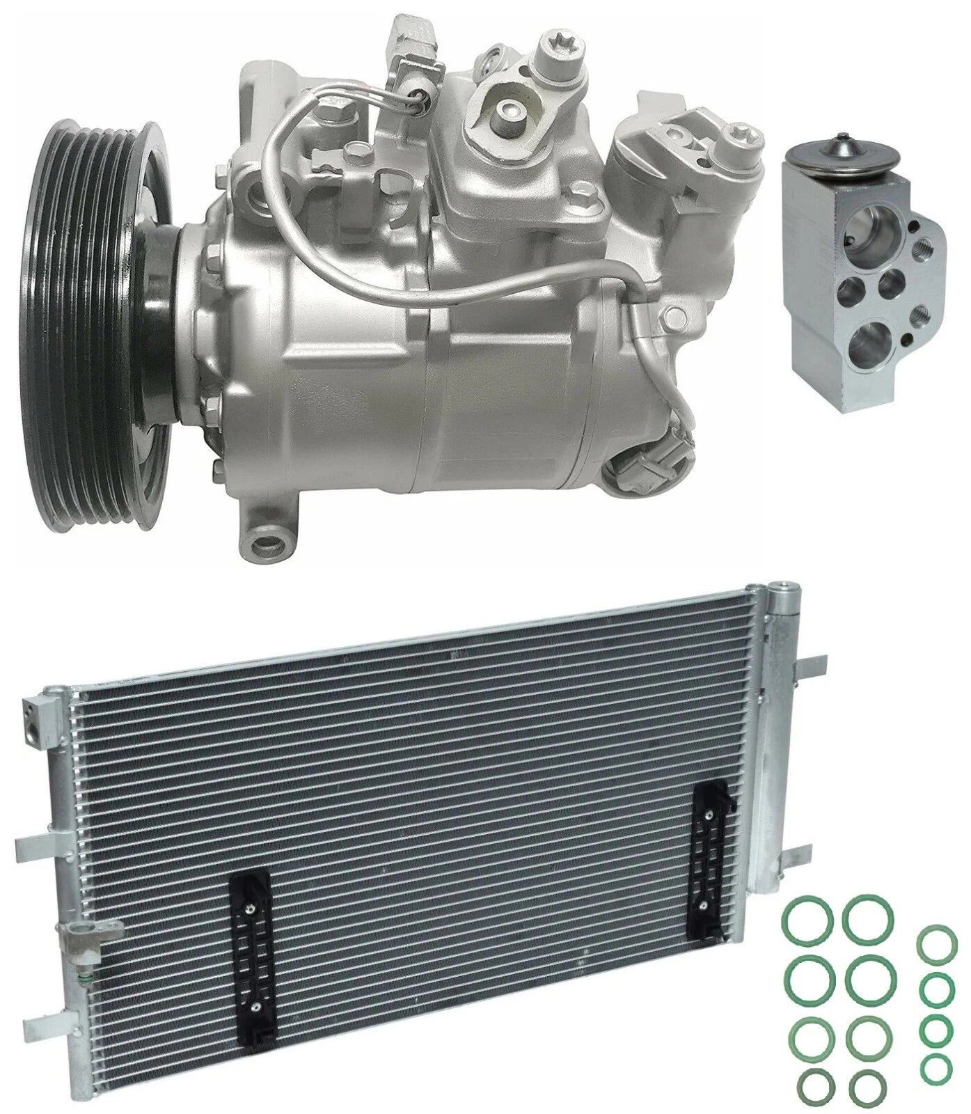 A/C Compressor Kit With Condenser for Audi A4 Quattro 2.0L (2011–2015)