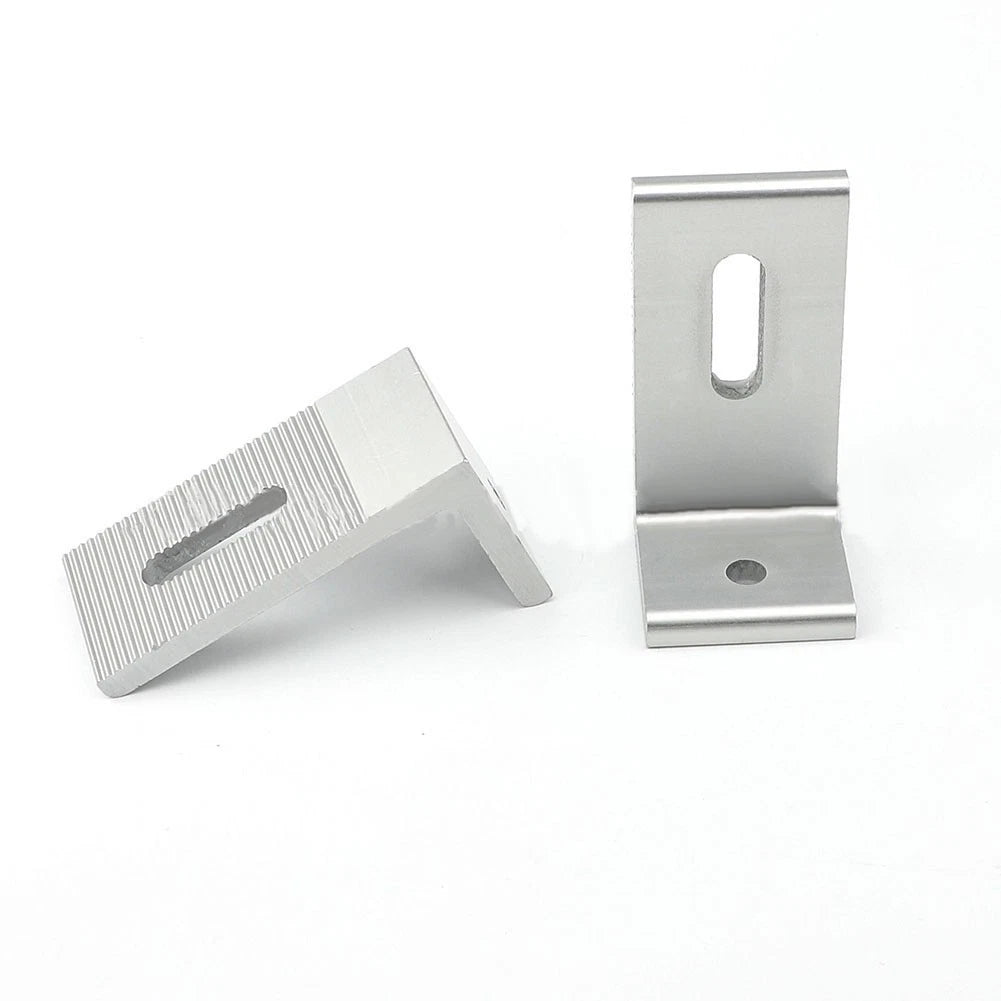 Set of 2 Solar Panel Mounting L Brackets for RV Boat Off Grid Roof