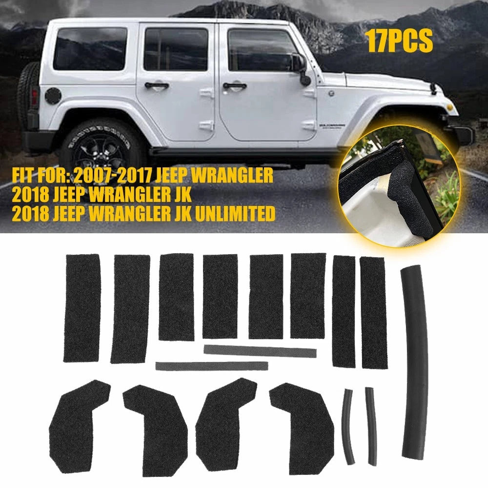 Hard Top Kit Seal for Jeep Wrangler JK (2007–2018) 17-Pack