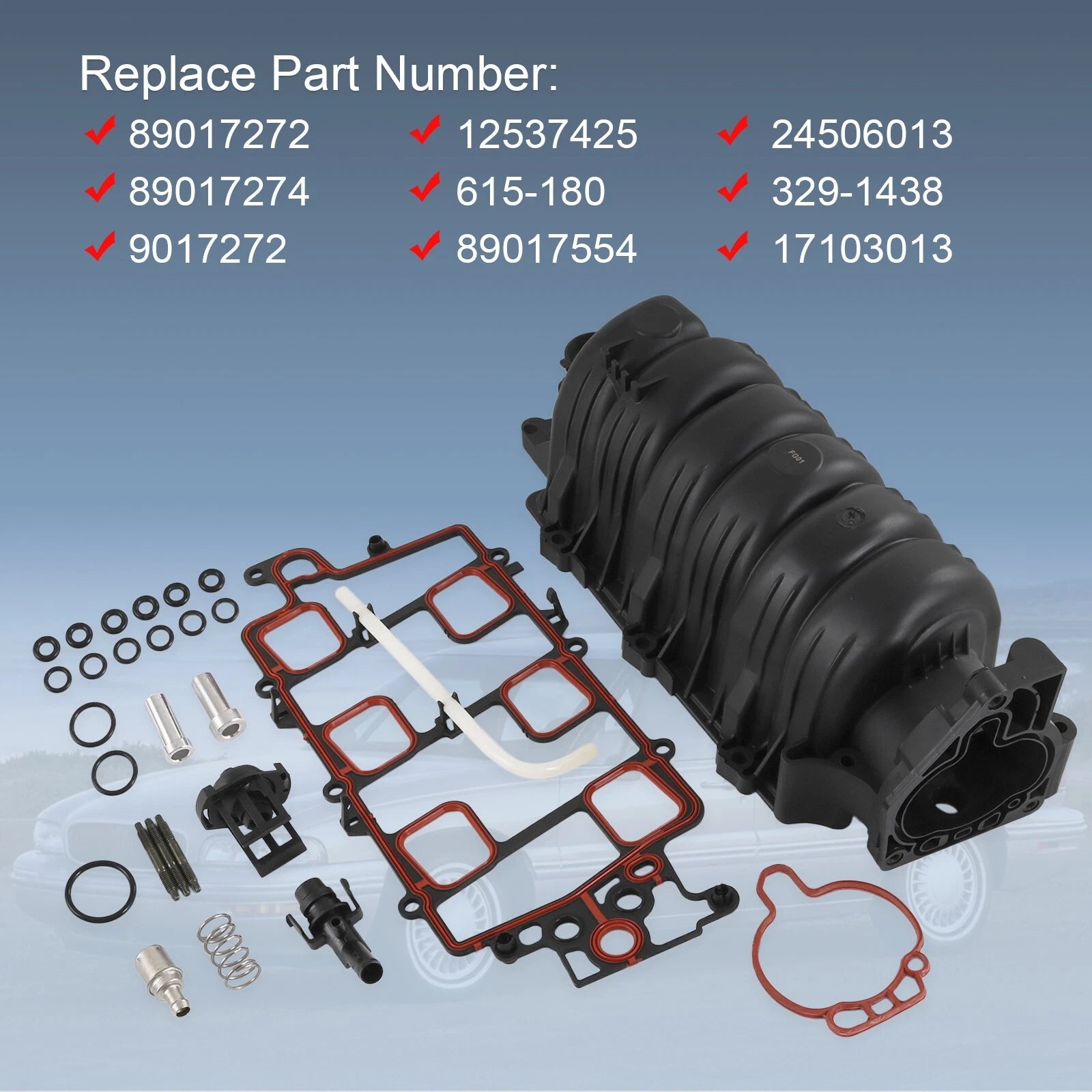 Upper Engine Intake Manifold for Pontiac Buick LeSabre Chevy Impala (1990–2005)