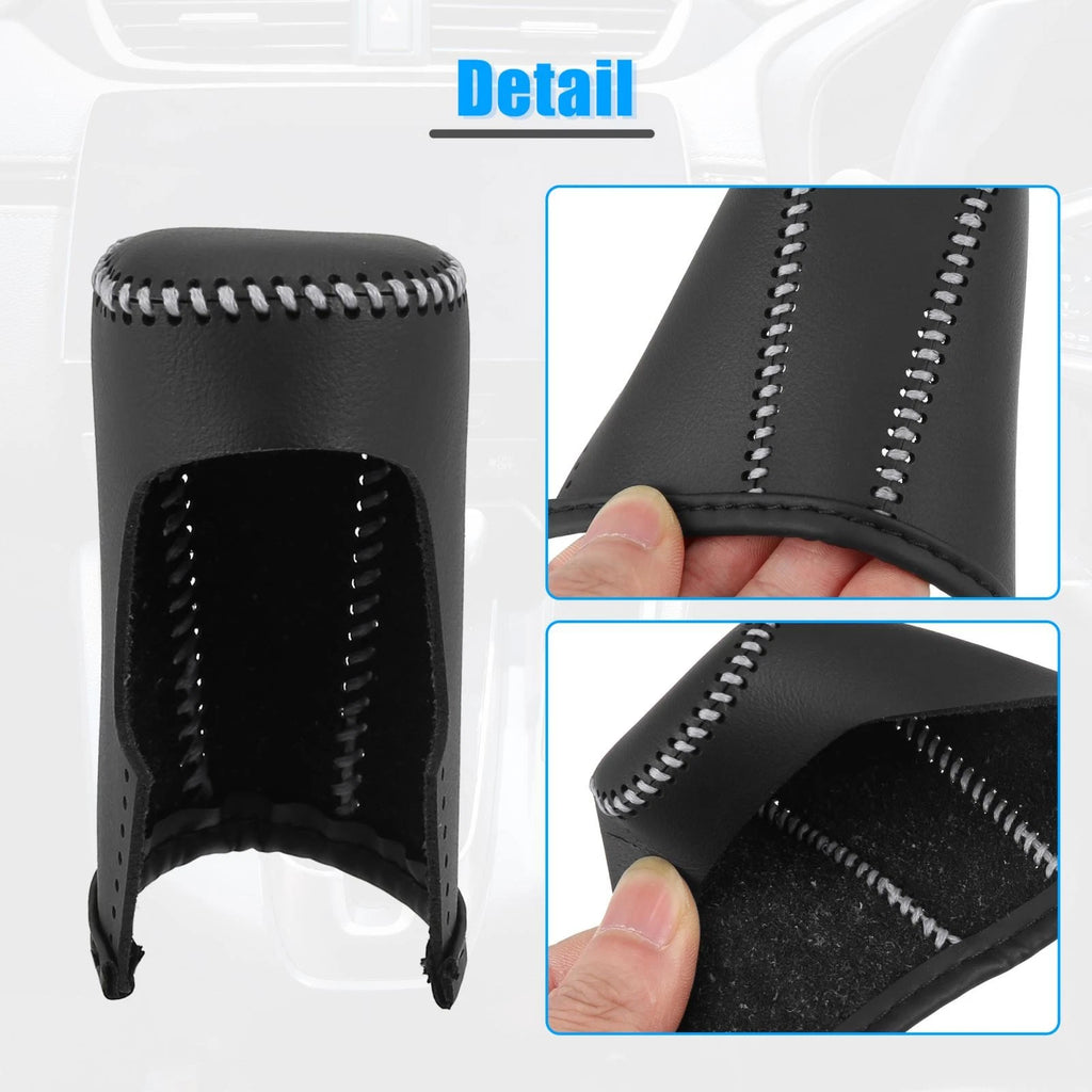 Shift Knob Cover for Honda Accord (2018–2022) - Black, Gray Stitches