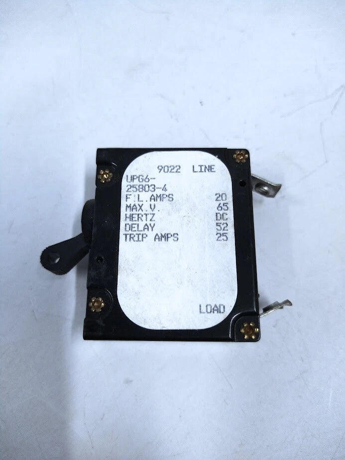 2X Airpax UPG6-25803-4 Circuit Breaker Switch 20 Amp