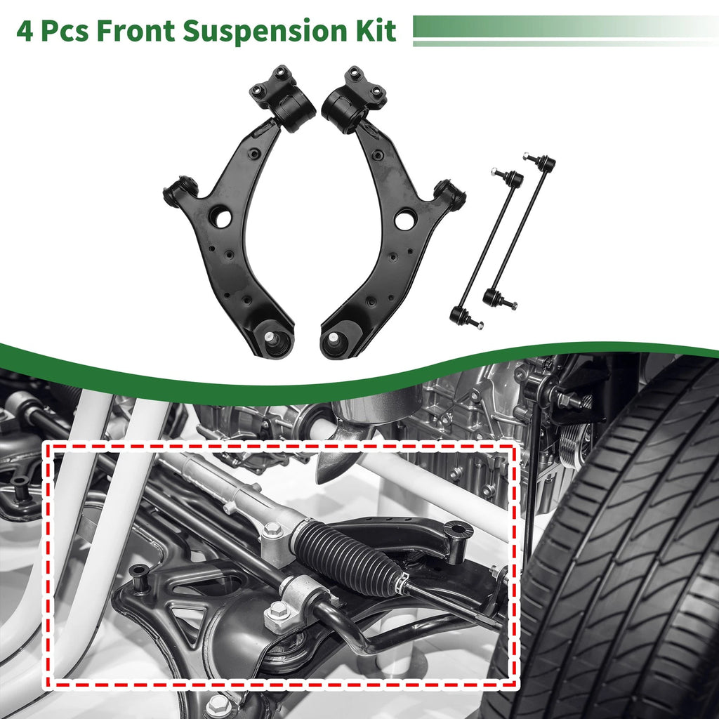 Set of 4 Front Lower Control Arms for Mazda 3 (2004–2009) No.K620040/K620041/K80235
