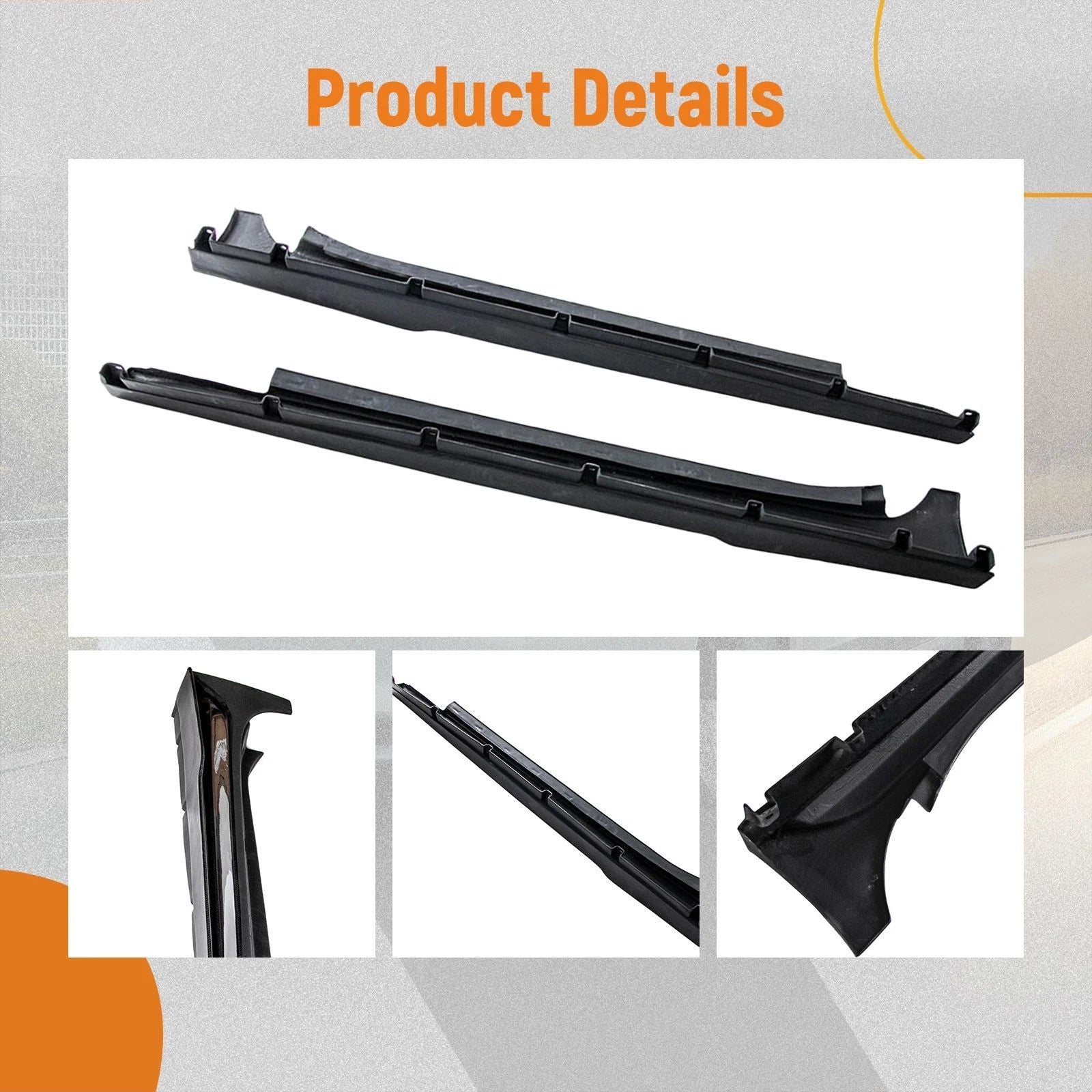 2X Side Skirt Extension Fiber Kit for Maserati Ghibli & Q4 (2014–2016)