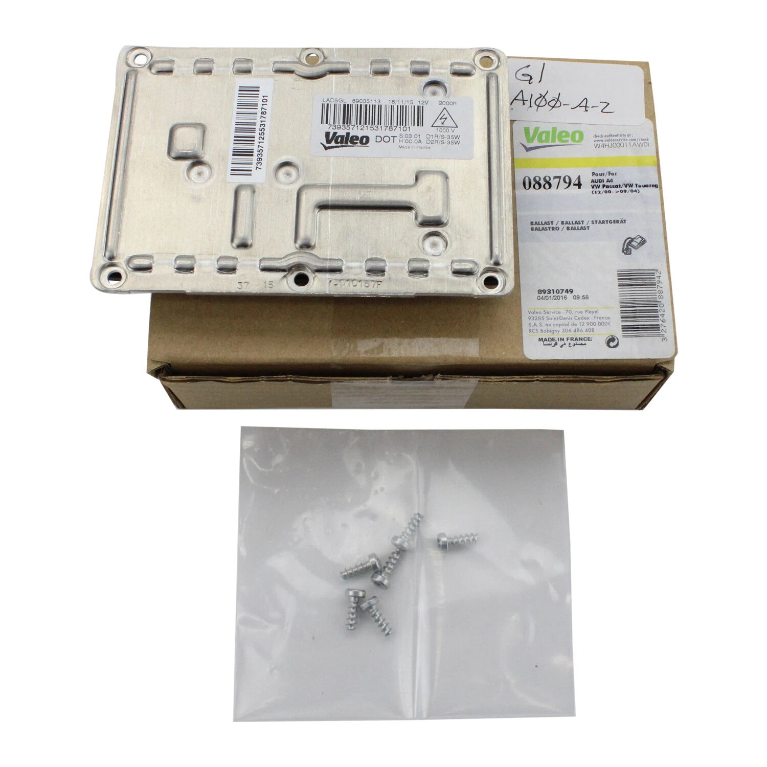 Valeo HID Xenon Ballast Igniter for Audi A4 S4 (2000–2008) D1S D2S D2R LAD5GL 4Pin 12V