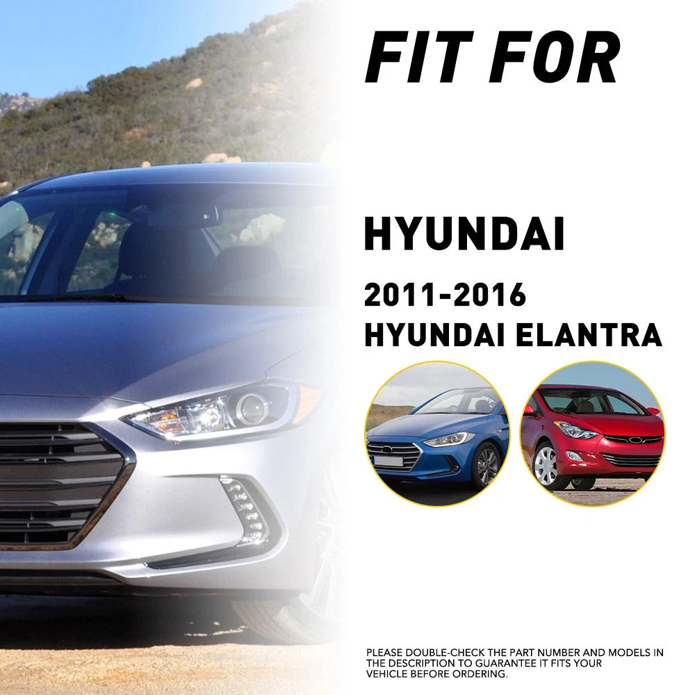 Front Windshield Wiper Side Cowl Extension Cover Trim for Hyundai Elantra (2011–2016)