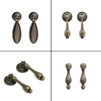 Set of 10 Vintage Drawer Pull Knobs for Kitchen Cupboard