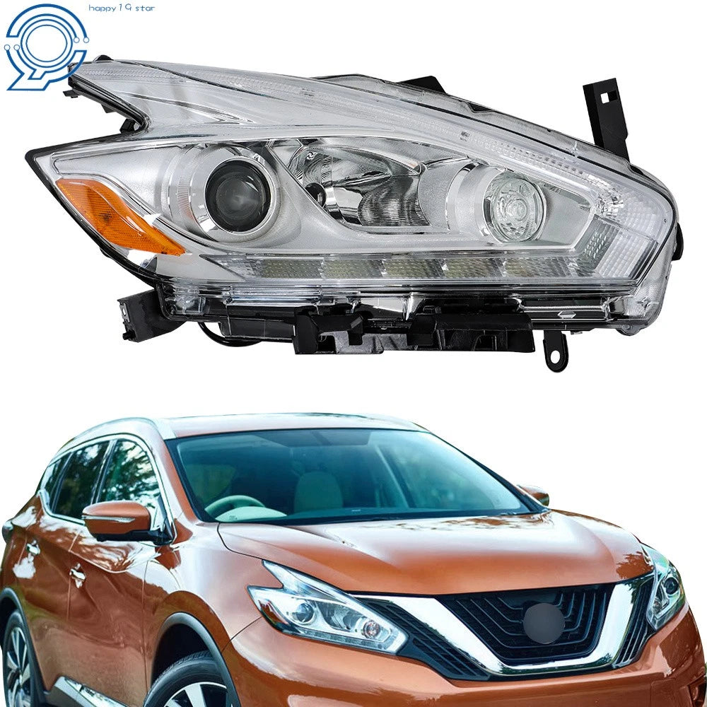 Halogen Headlight with LED DRL Projector Chrome for Nissan Murano (2017)