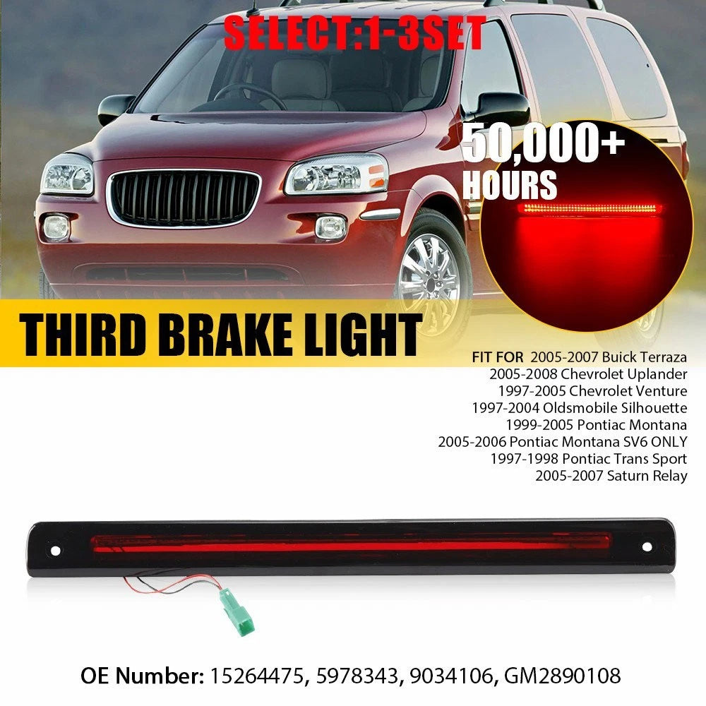 LED Rear 3rd Brake Light for Oldsmobile Silhouette Pontiac Montana (1997–2006) 5978343 1-3X
