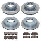 DuraGo Front Rear Rotors & ADVICS Ceramic Brake Pads Kit for Land Cruiser Tundra (2007–2021)