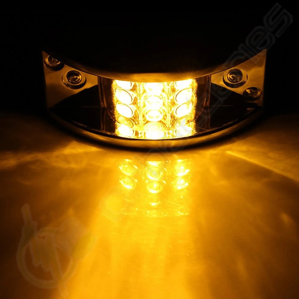 5X Yellow Side Signal Turn Lights for Pickup Lorry Truck Trailer + 5X Red