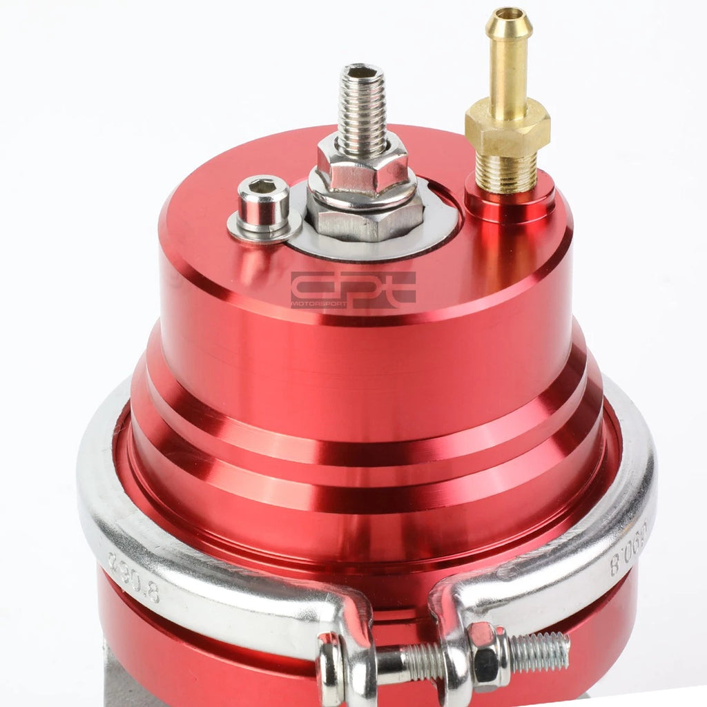 Universal 46mm Turbo 4-Bolt Wastegate Bypass Exhaust + Spring Red