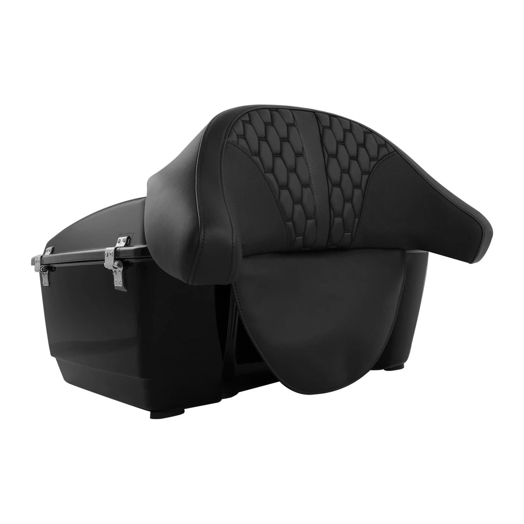 Black Chopped King Trunk Backrest for Harley Electra Glide (1997–2013)