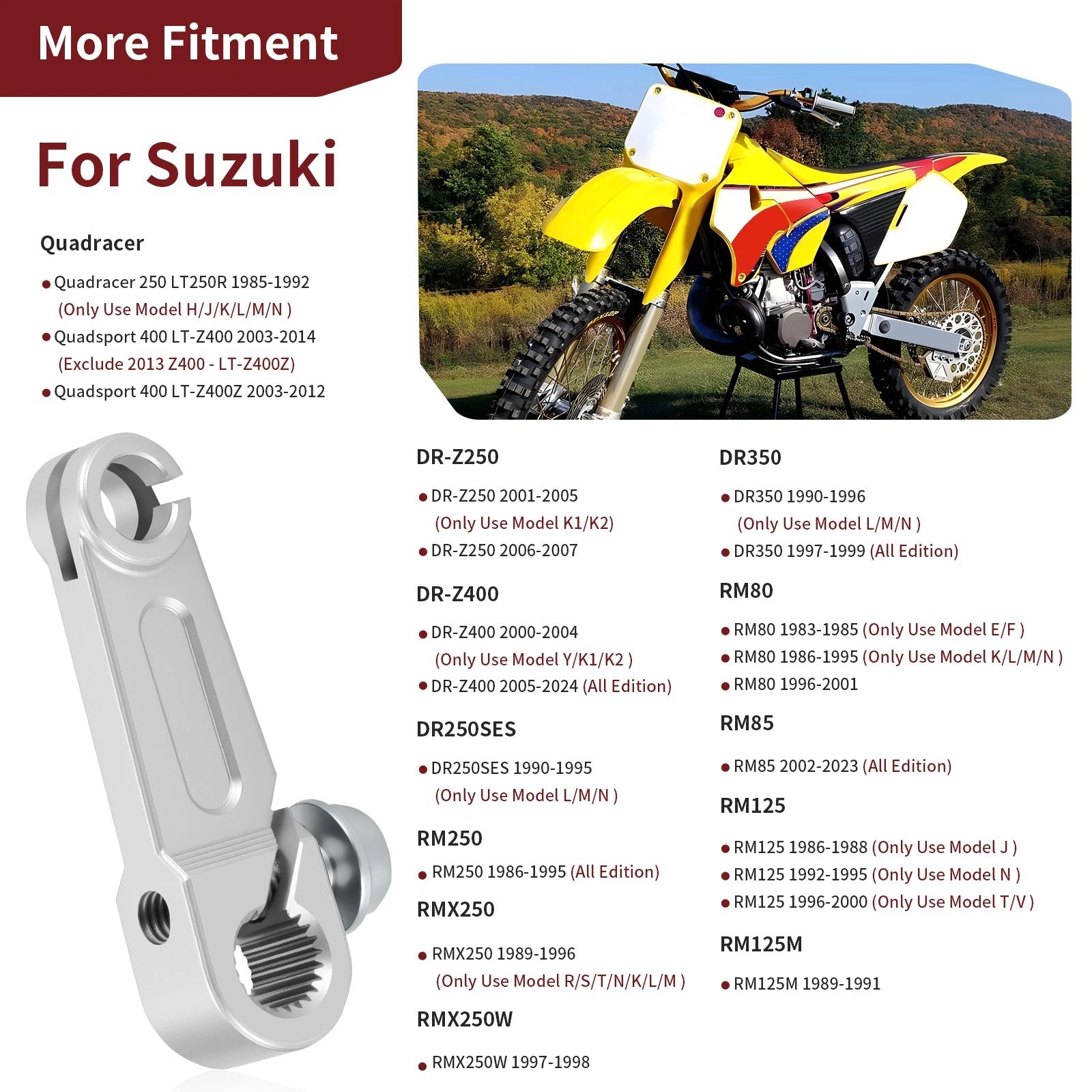 Clutch Release Arm 23271-20902 for Suzuki Quadracer 250 LT250R (1985–1992)