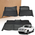 Set of 4 Floor Mats Liner for Ford F-150 Super Crew Cab (2010–2014) TPE