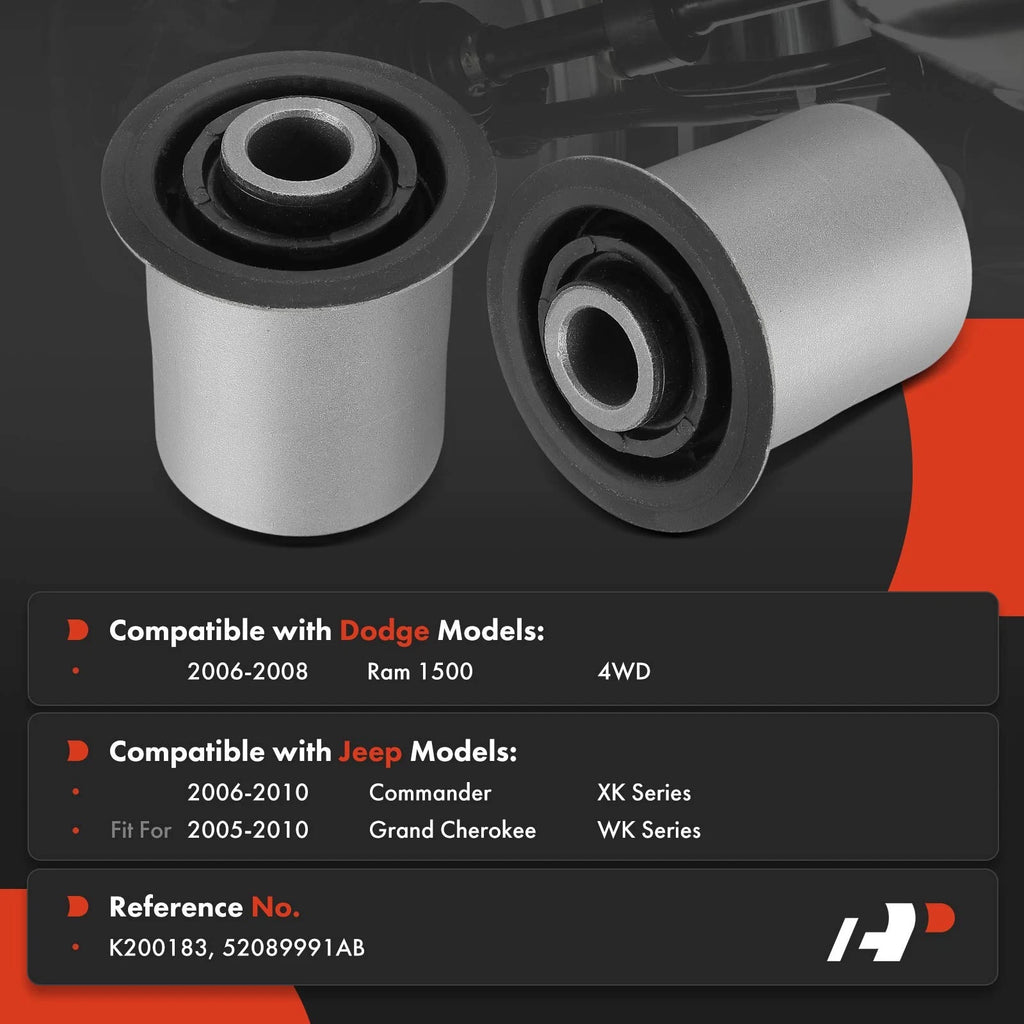 2X Control Arm Bushing for Jeep Grand Cherokee (2005–2010) Dodge Ram 1500 (2005–2010)