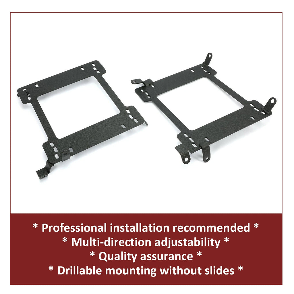 Set of 2 Racing Seat Base Bracket Rails for Subaru Impreza WRX STI (1993–2007)