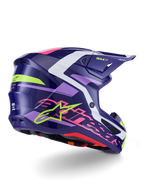 Alpinestars SM7 Deed Off-Road Helmet for X-Small Riders (Purple Pink)