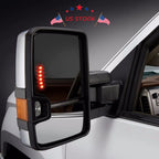 Pair Towing Mirrors for Chevy GMC (1999-2002) - Power, Heated, Chrome