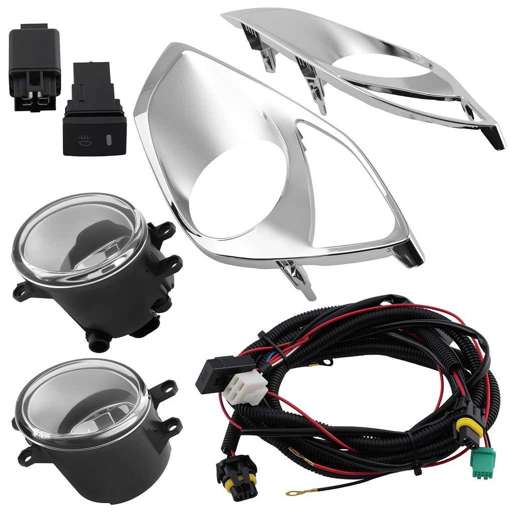 Halogen Fog Lights Set with Cover Bezels & Bulbs for Toyota Avalon (2013–2015)