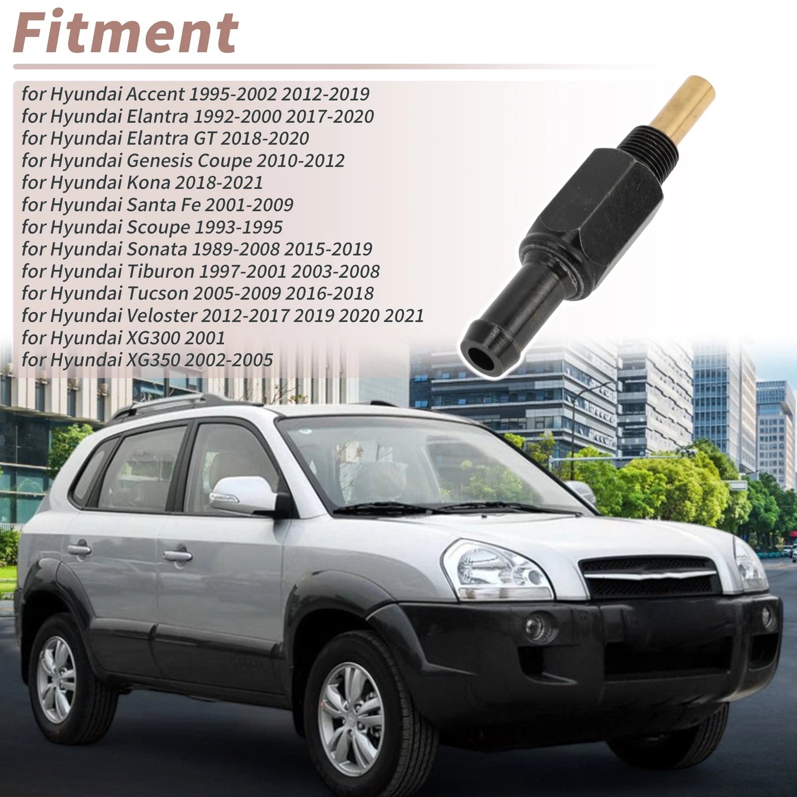 PCV Valve for Hyundai Accent (1995–2002) 2674032800 Plastic Metal Black