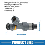 Set of 4 Fuel Injectors No. 16600EN200 for Nissan Qashqai 2.0 (2007–2013)
