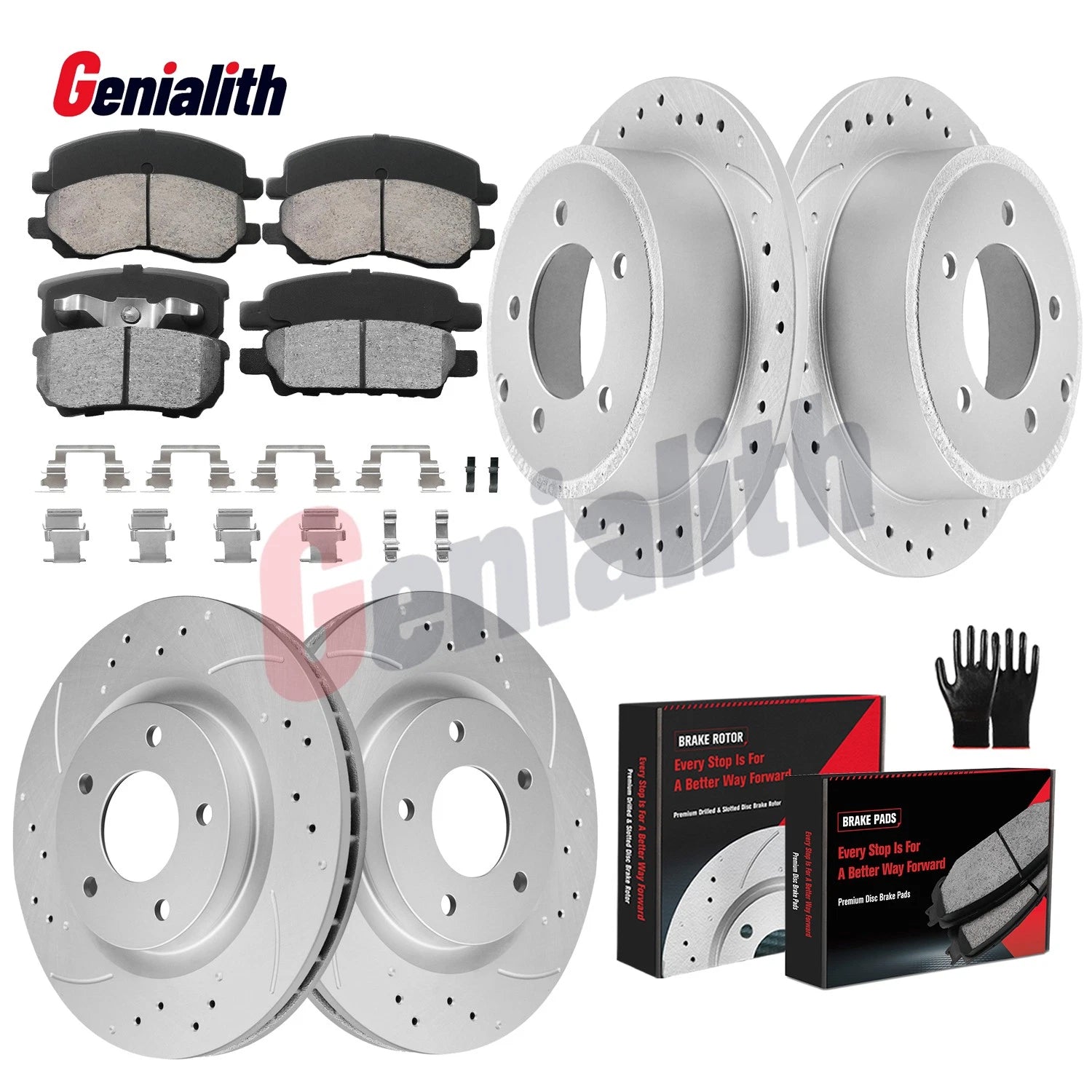 Drilled Slotted Brake Rotors & Pads for Jeep Compass Patriot (2007–2017)