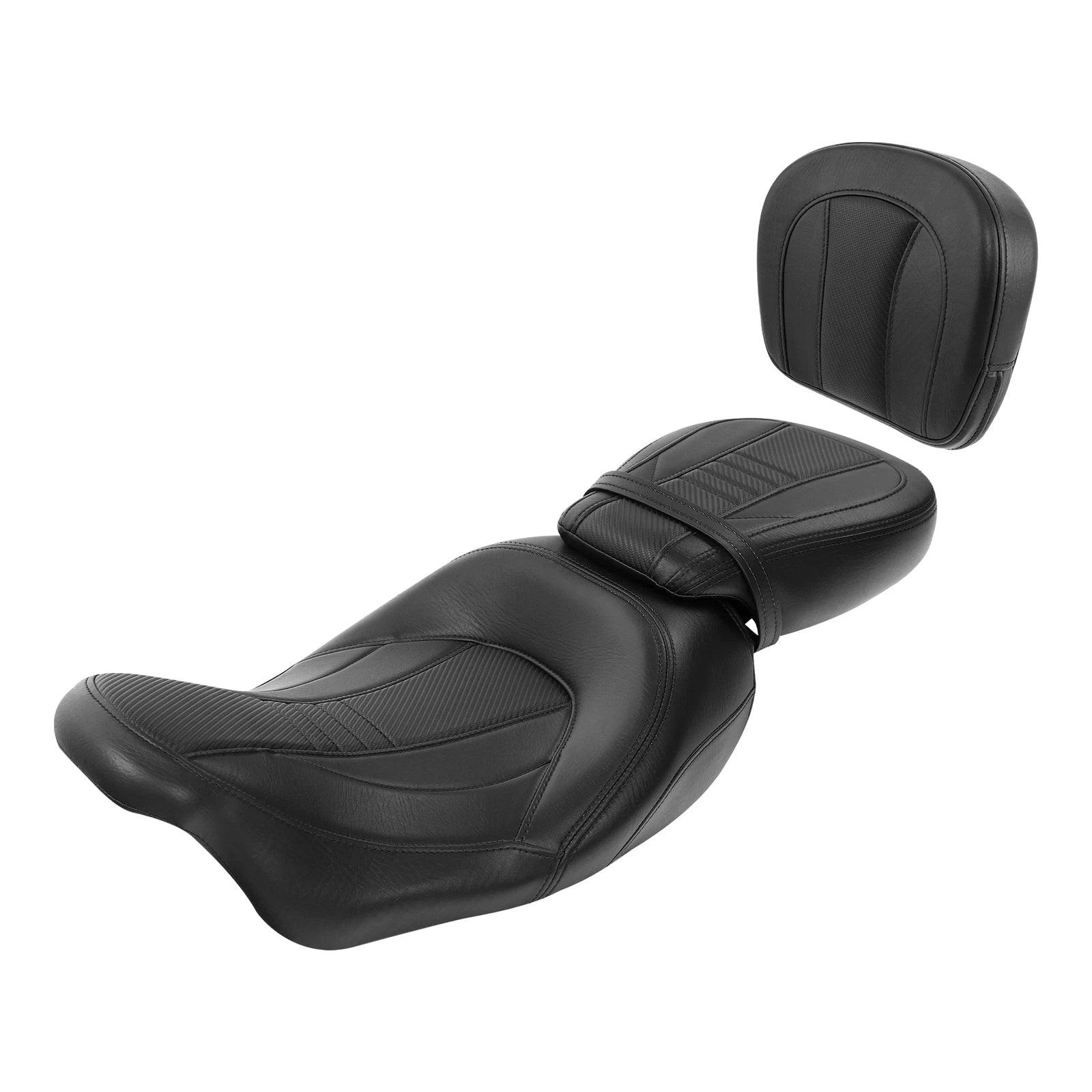 Rider Passenger Seat & Backrest Pad for Harley Touring Road Glide (2009–2023)