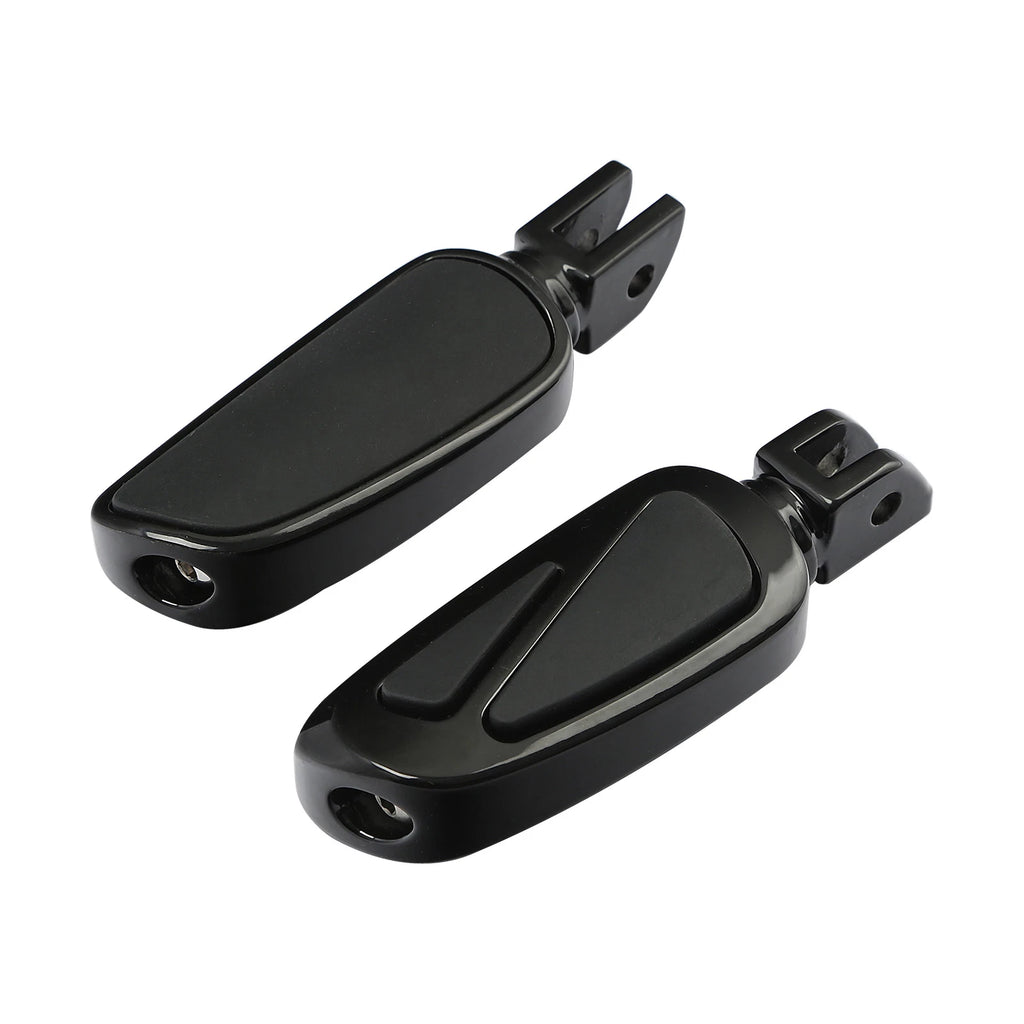 Black Front Rider Footpegs Footrest for Harley Softail FXST (2018–2025)