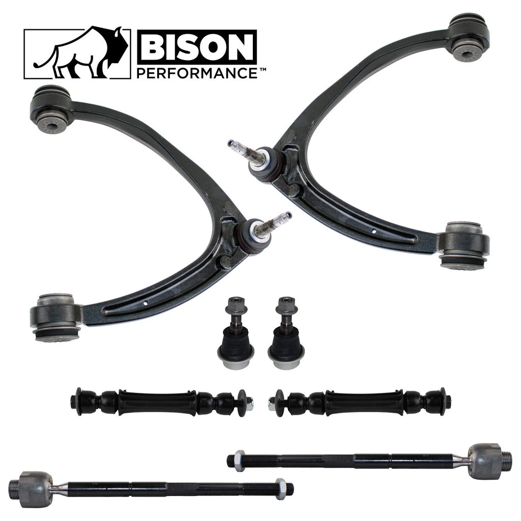 8pc Front Control Arms Sway Bars Tie Rods Kit for Chevy GMC