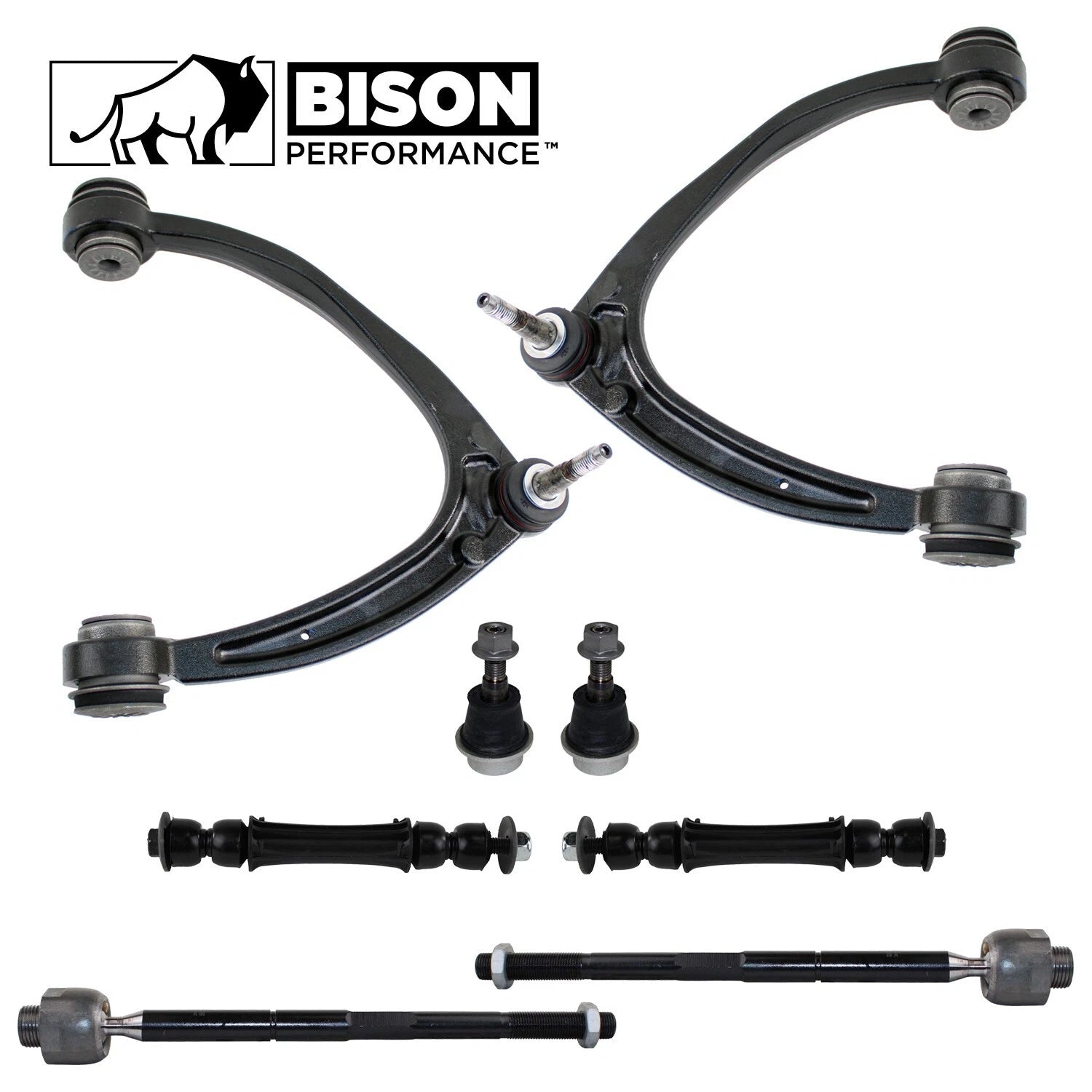 8pc Front Control Arms Sway Bars Tie Rods Kit for Chevy GMC