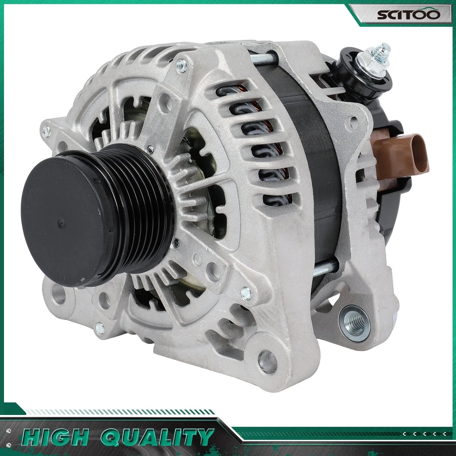 180A Alternator for Jaguar XJ V6 3.0L (2013–2016) 104210-6620 LRA04126