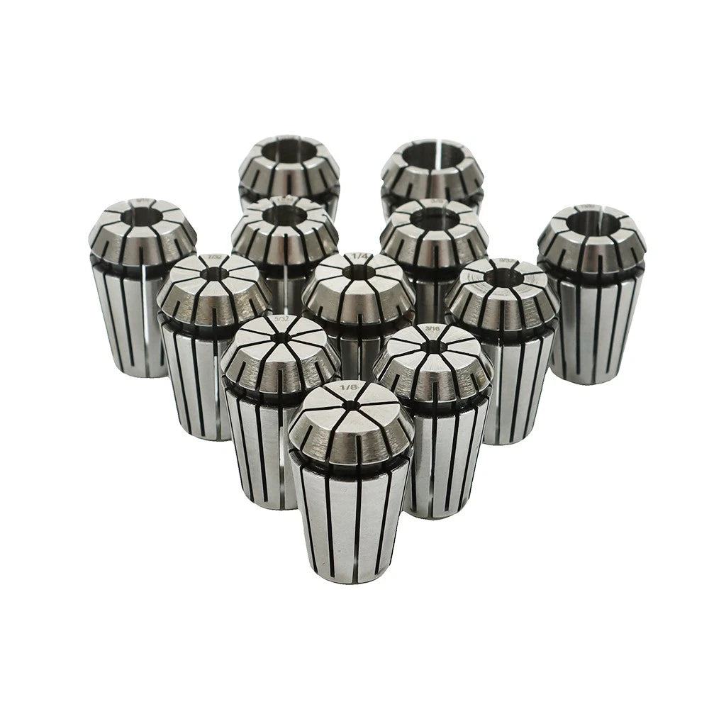 12Pcs ER20 Spring Collet Set for CNC Milling Lathe Engraving Machine