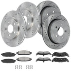 Front and Rear Brake Rotors & Ceramic Pads for Mercury Grand Marquis (2003–2011)