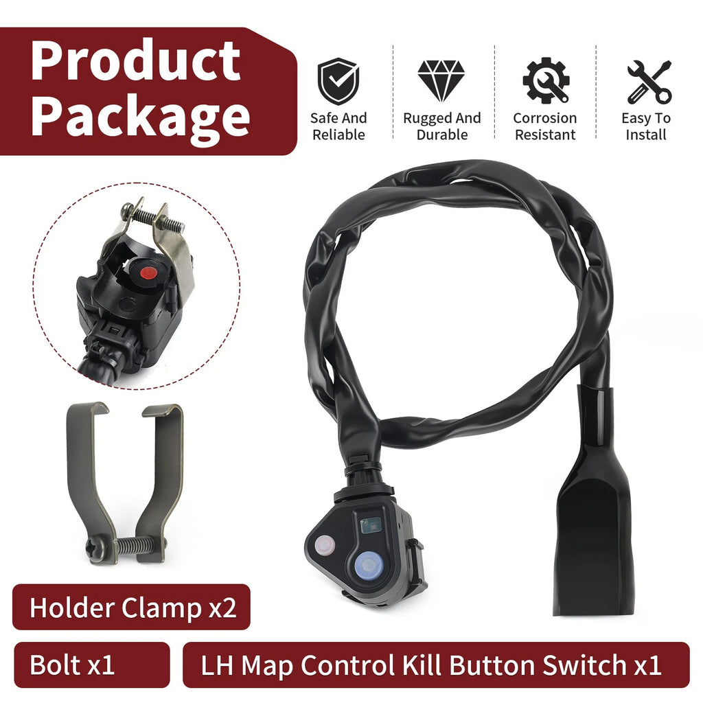 LH Map Control Kill Button Switch for Yamaha YZ450F YZ250F WR450 (2023–2025)