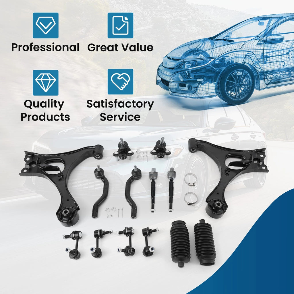 14Pcs Front Suspension Lower Control Arms w/Ball Joint for Honda Civic 2006-2011