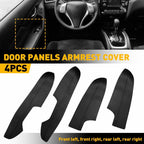 Interior Door Panels for Nissan Rogue (2014–2020) Black Leather Armrest
