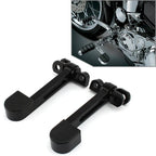 Black Stirrup Heel Foot Rest Pegs for Harley Sportster XL 883 1200 Softail FXWG