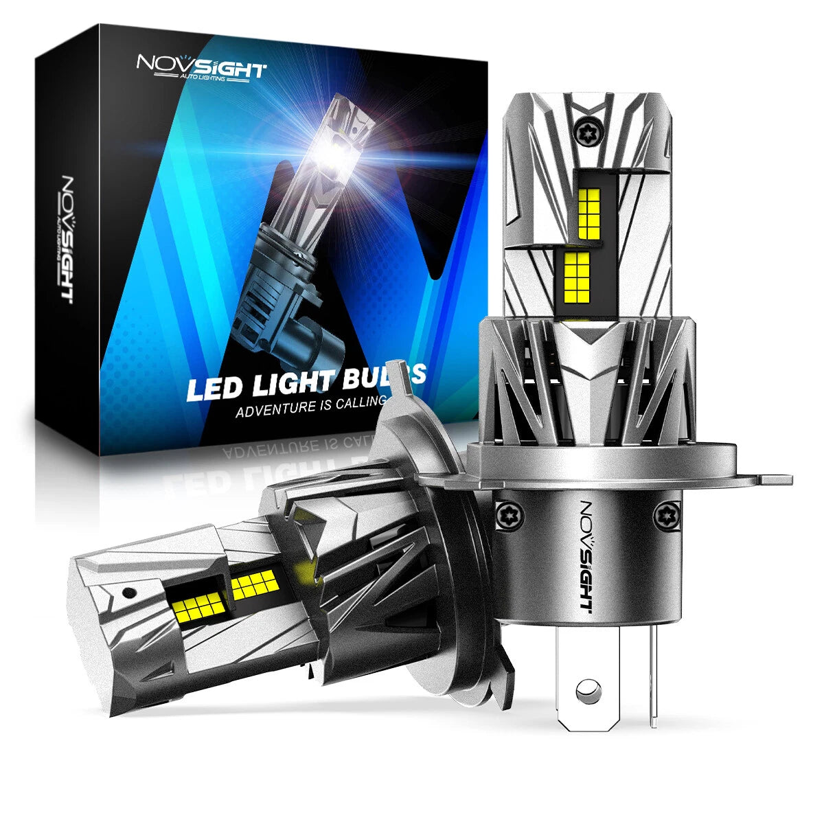 H4 LED Headlight Bulbs 9003 HB2 for NOVSIGHT (6500K, 70W, 18000LM)