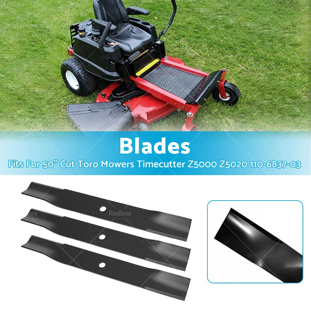 3X Blades for Toro Timecutter Z5000 Z5020 (50" Cut) 110-6837-03