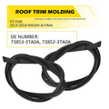 Set of 2 Roof Trim Molding Kit for Nissan Altima Sedan (2013–2018)