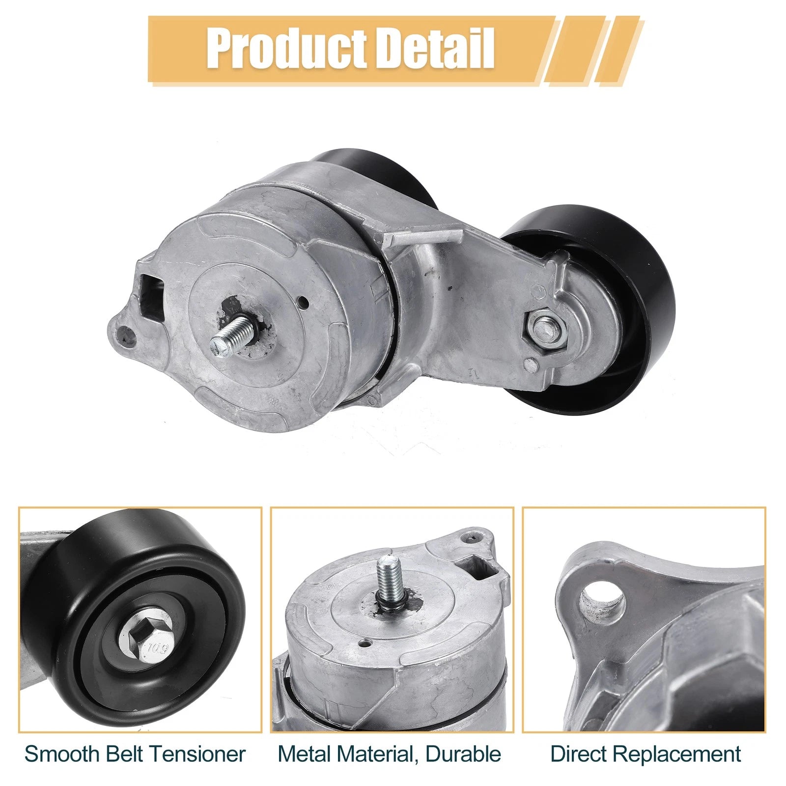 Drive Belt Tensioner Pulley for Acura MDX TL Honda Accord Pilot (2001–2020) 31170RCAA02
