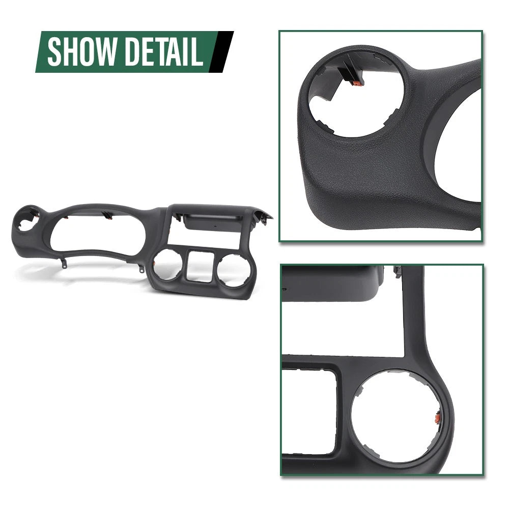 Dash Instrument Cluster Radio Bezel Trim Cover for Jeep Wrangler (2011–2014)