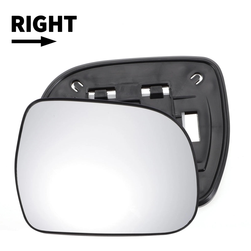 Right Side White Mirror Glass for Toyota Hilux (2004–2011)