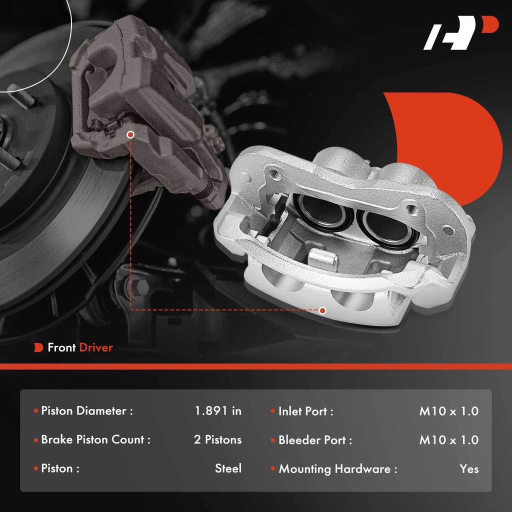 Front Left Disc Brake Caliper with Bracket for Kia Sorento (2003-2009)